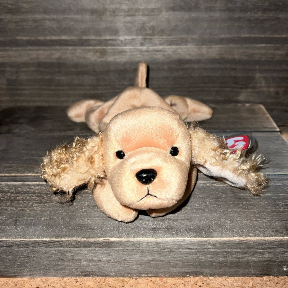 Ty Beanie Baby Spunky the Cocker Spaniel‎ w/ tag errors